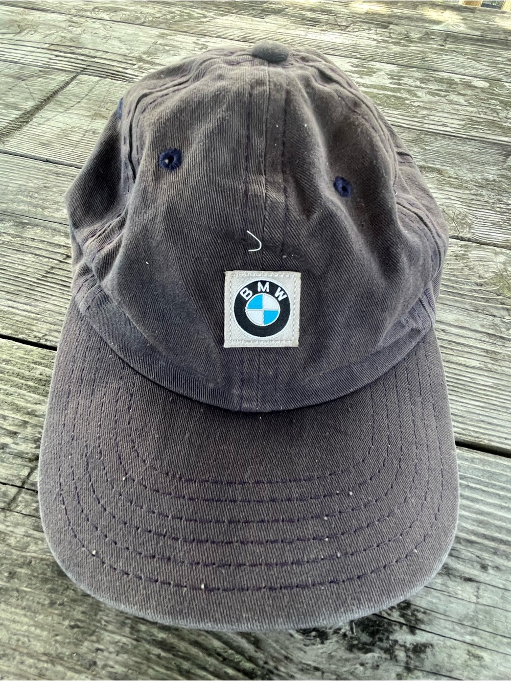 BMW Dark Gray Corduroy Baseball Cap with Embroidered Roundel